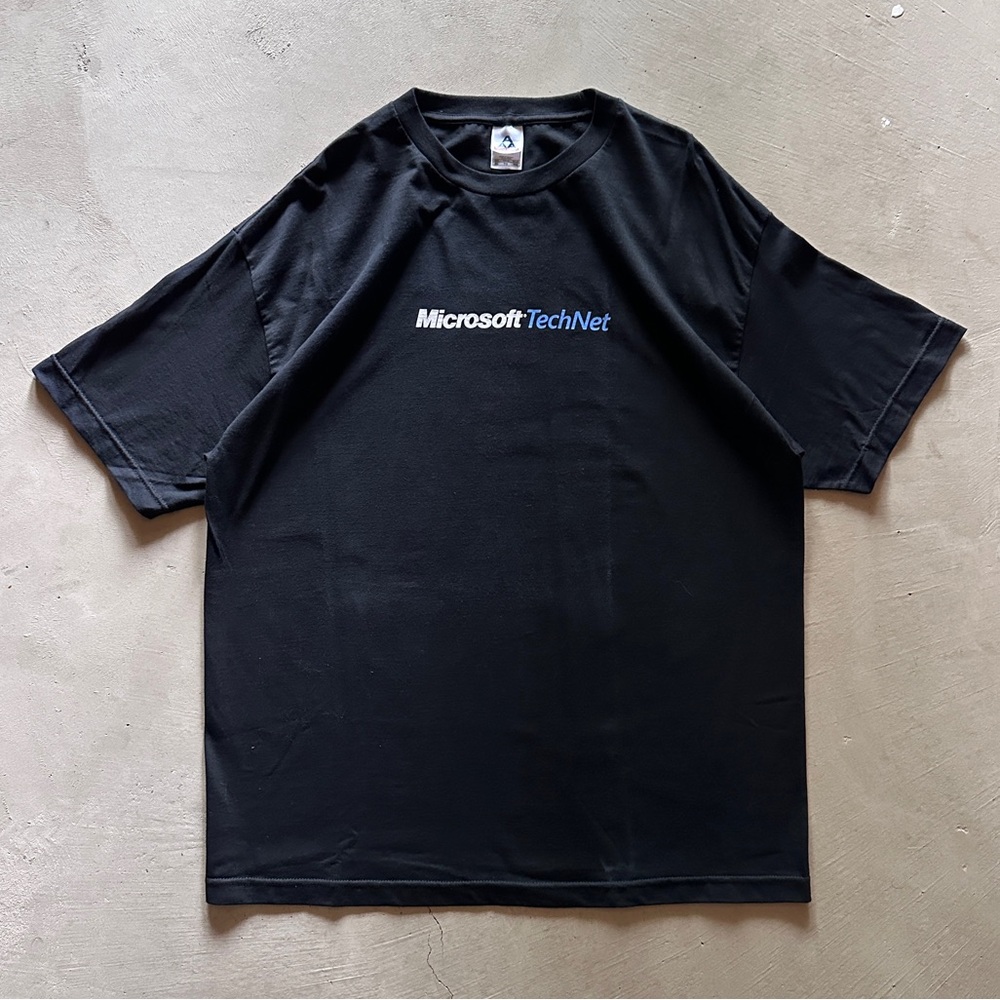 vintage y2k alstyle microsoft technet t-shirt